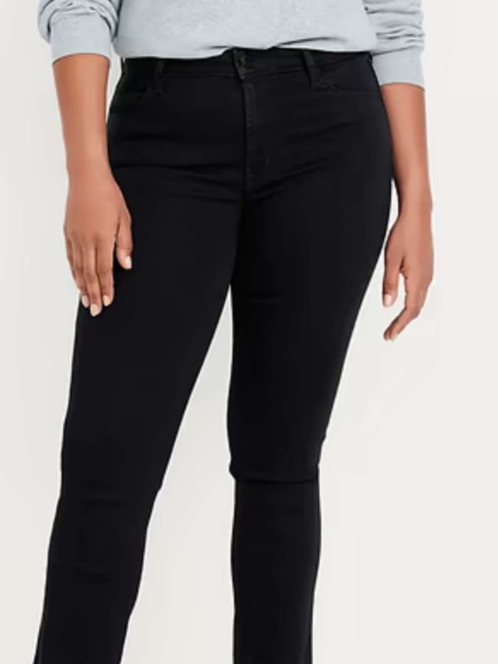 Old Navy High Rise Straight Jeans Women’s Black size 20 - Picture 2 of 6